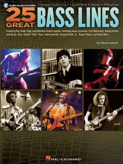 25 Great Bass Lines Transcriptions Lessons BIOS Photos Book/Online Audio