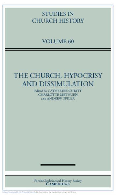 The Church, Hypocrisy and Dissimulation. Volume 60