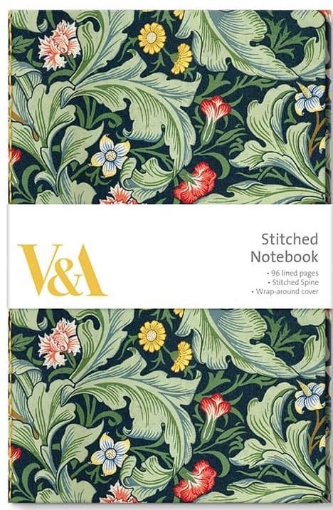 Museums & Galleries Stitched Notebook: Leicester Wallpaper