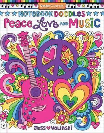 Notebook Doodles Peace, Love, and Music