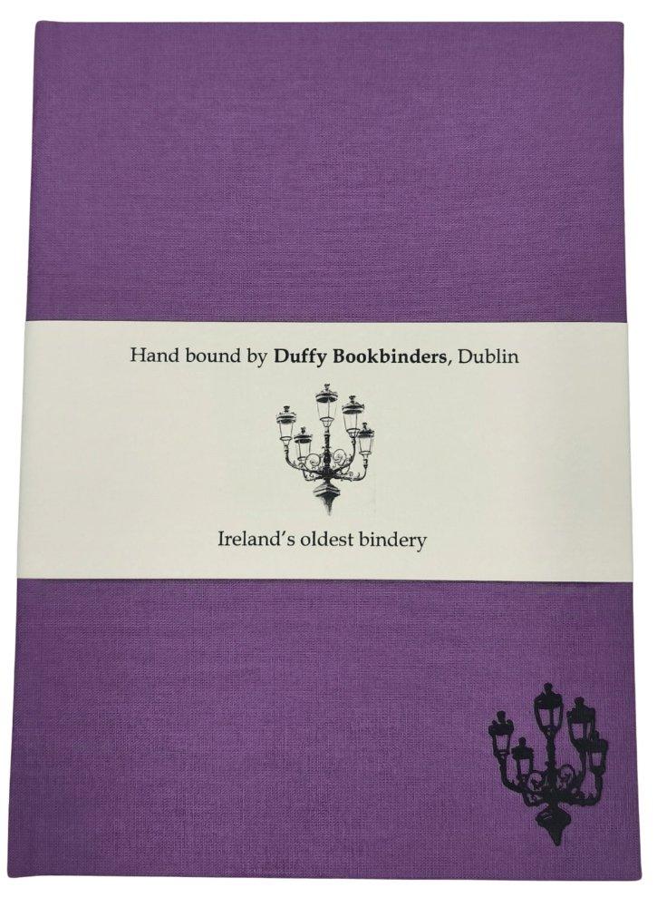 Duffy Bookbinders Purple A5 Five Lamps Notebook