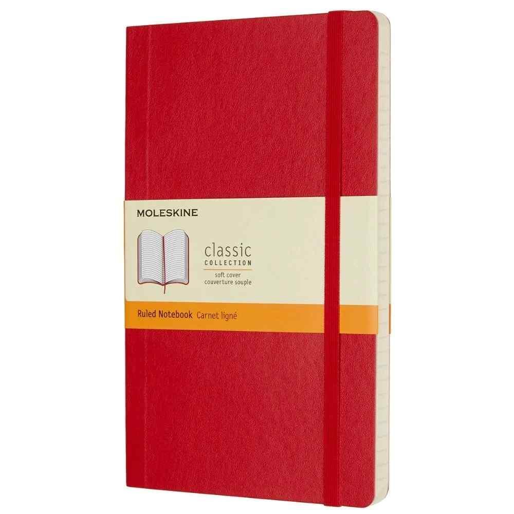 Moleskine Notebook Large Ruled Scarlet Red Soft Cover