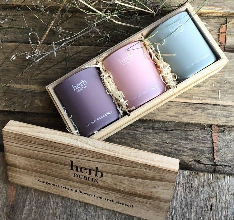Herb Dublin Pastel Trio Candle Set
