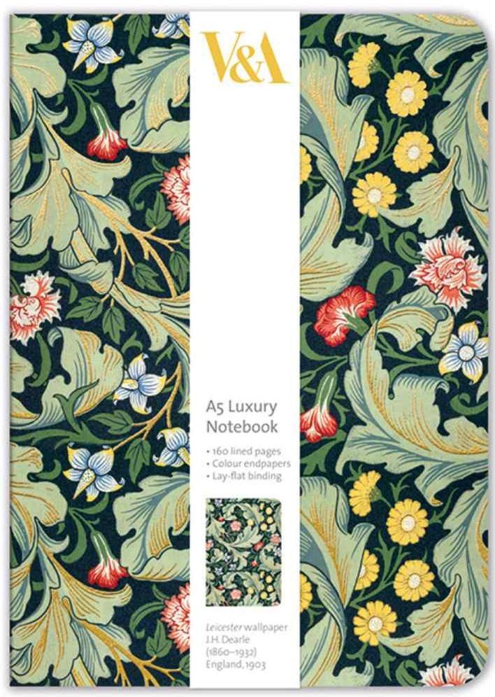Museums & Galleries A5 Luxury Notebook: Leicester Wallpaper