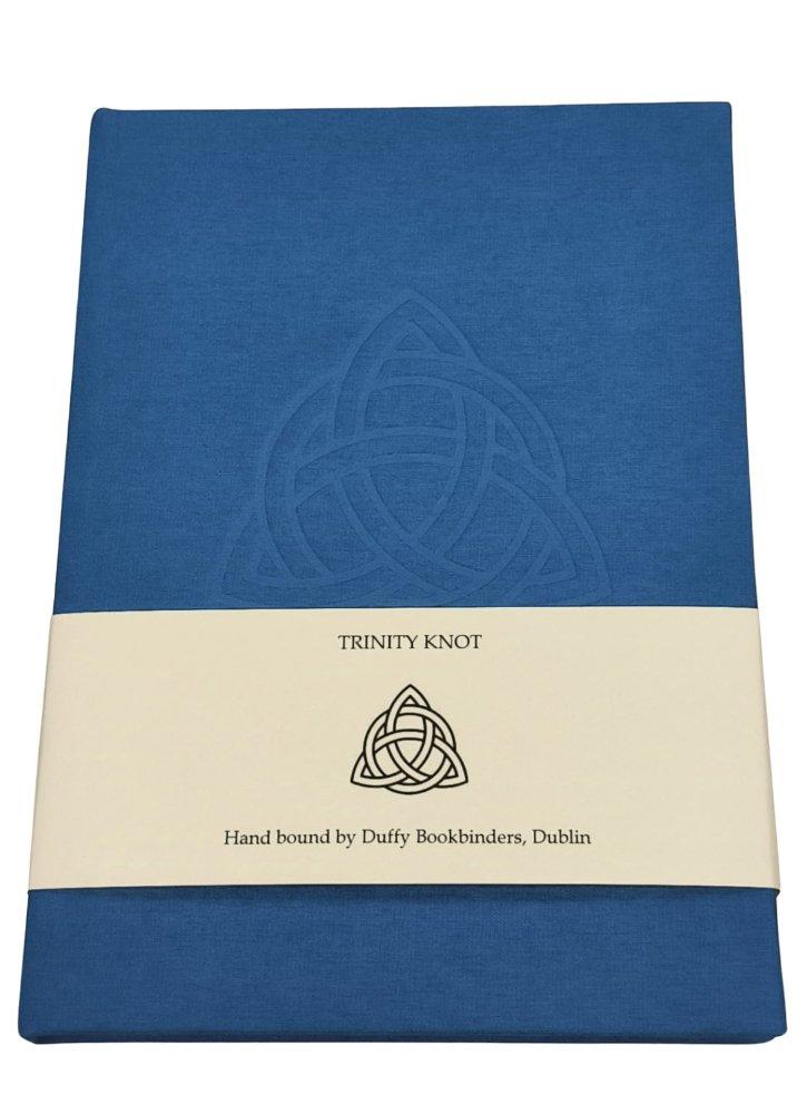 Duffy Bookbinders Mid Blue A5 Trinity Knot Notebook