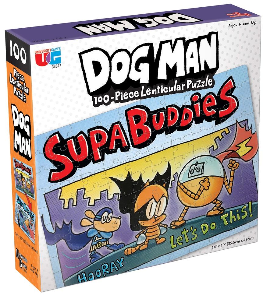 Dog Man: Supa Buddies Lenticular 100 Piece Puzzle