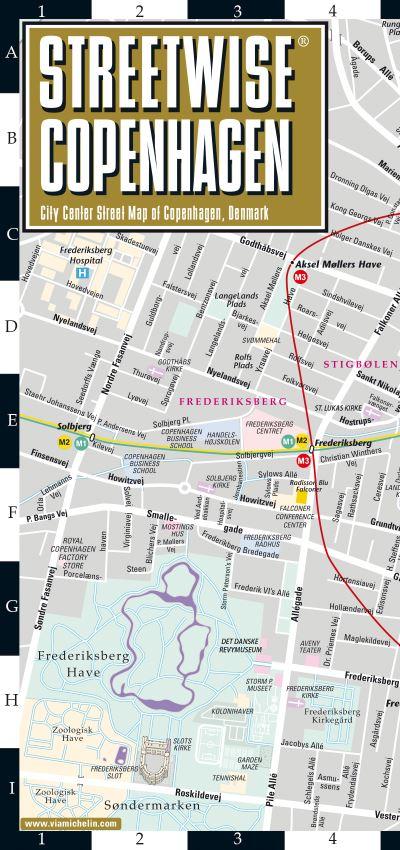 Streetwise Copenhagen Map - Laminated City Center Street Map