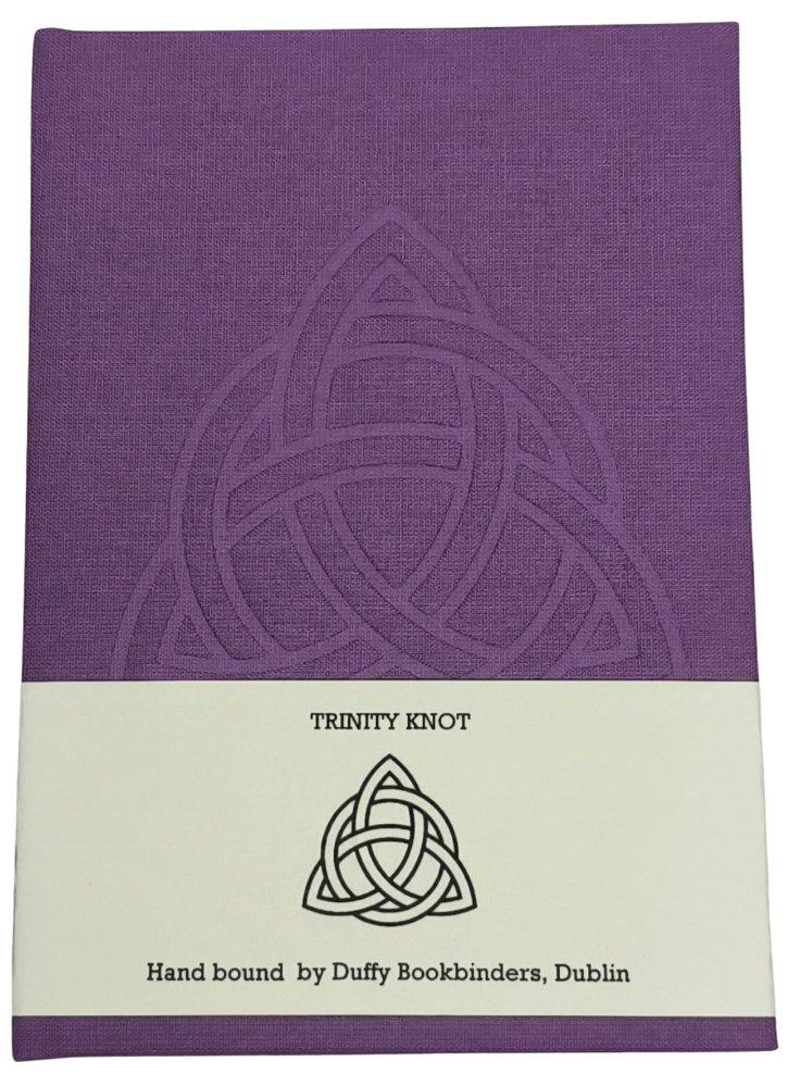 Duffy Bookbinders Purple A6 Trinity Knot Notebook