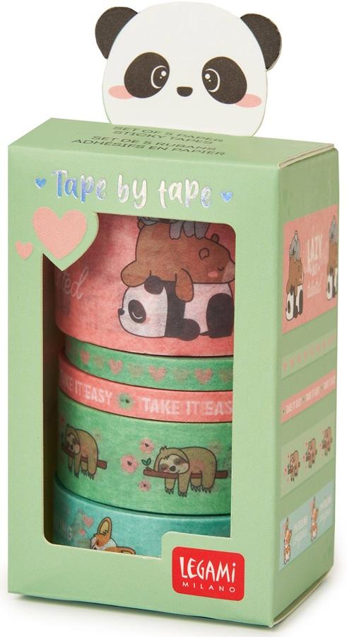 LEGAMI Sticky Tape 5 Pack - CUTE ANIMALS