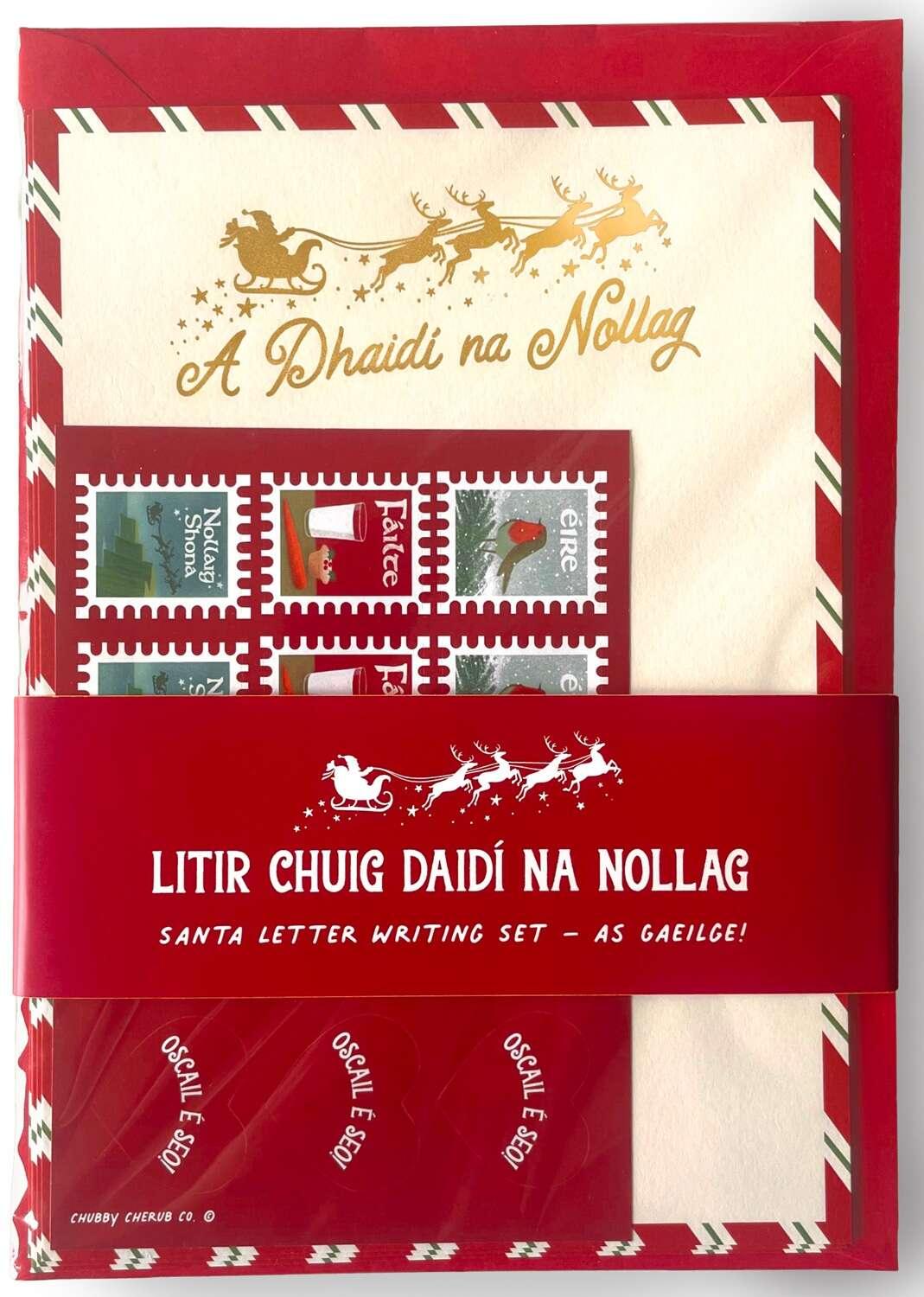 Irish Santa Letter Writing Set - Litir Chuig Daidí Na Nollag