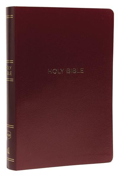 NKJV Holy Bible, Giant Print Center-Column Reference Bible, Burgundy Leather-Look, 72,000+ Cross References, Red Letter, Comfort Print: New King James Version