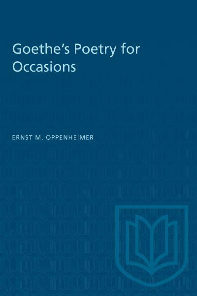 Goethe's Poetry For Occasions
