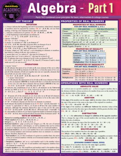Algebra Part 1