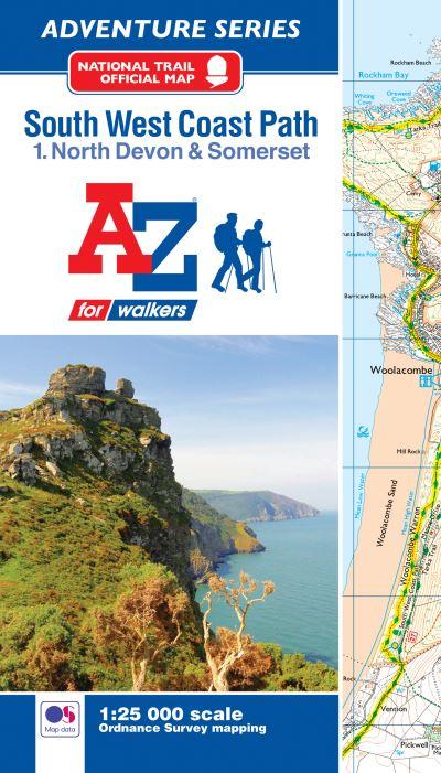 South West Coast Path National Trail Official Map North Devo