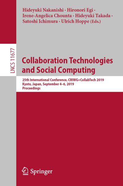 Collaboration Technologies and Social Computing Information Systems and Applications, Incl. Internet/Web, and HCI