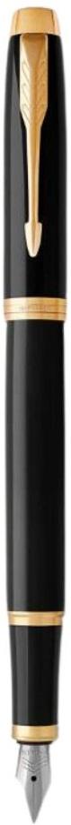 Parker Im Black Gold Finish Trim Fountain Pen Medium Nib