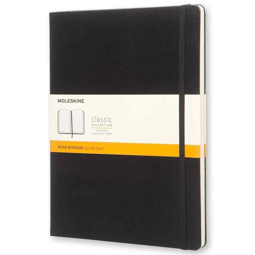Moleskine Notebook XL Ruled Black Hard Cover