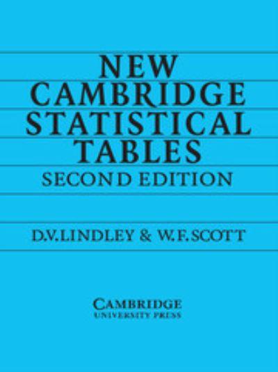 New Cambridge Statistical Tables