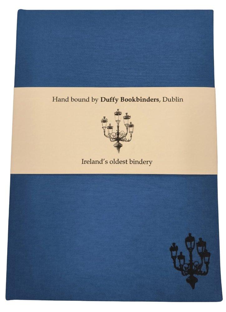 Duffy Bookbinders Mid Blue A5 Five Lamps Notebook