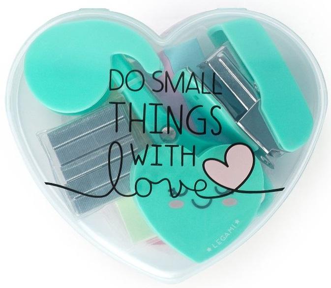 LEGAMI Mini Heart-Shaped Stationery Set
