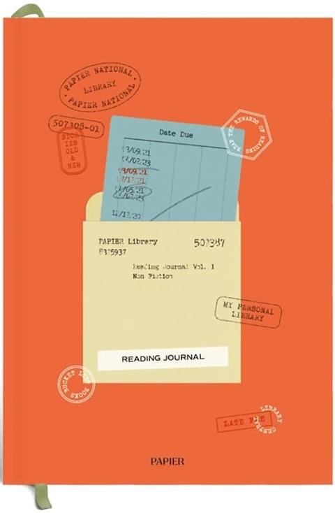 Papier Library Card Reading Journal