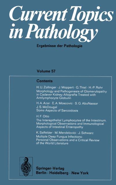 Current Topics in Pathology / Ergebnisse Der Pathologie