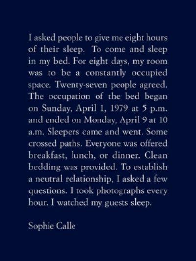 Sophie Calle - the Sleepers