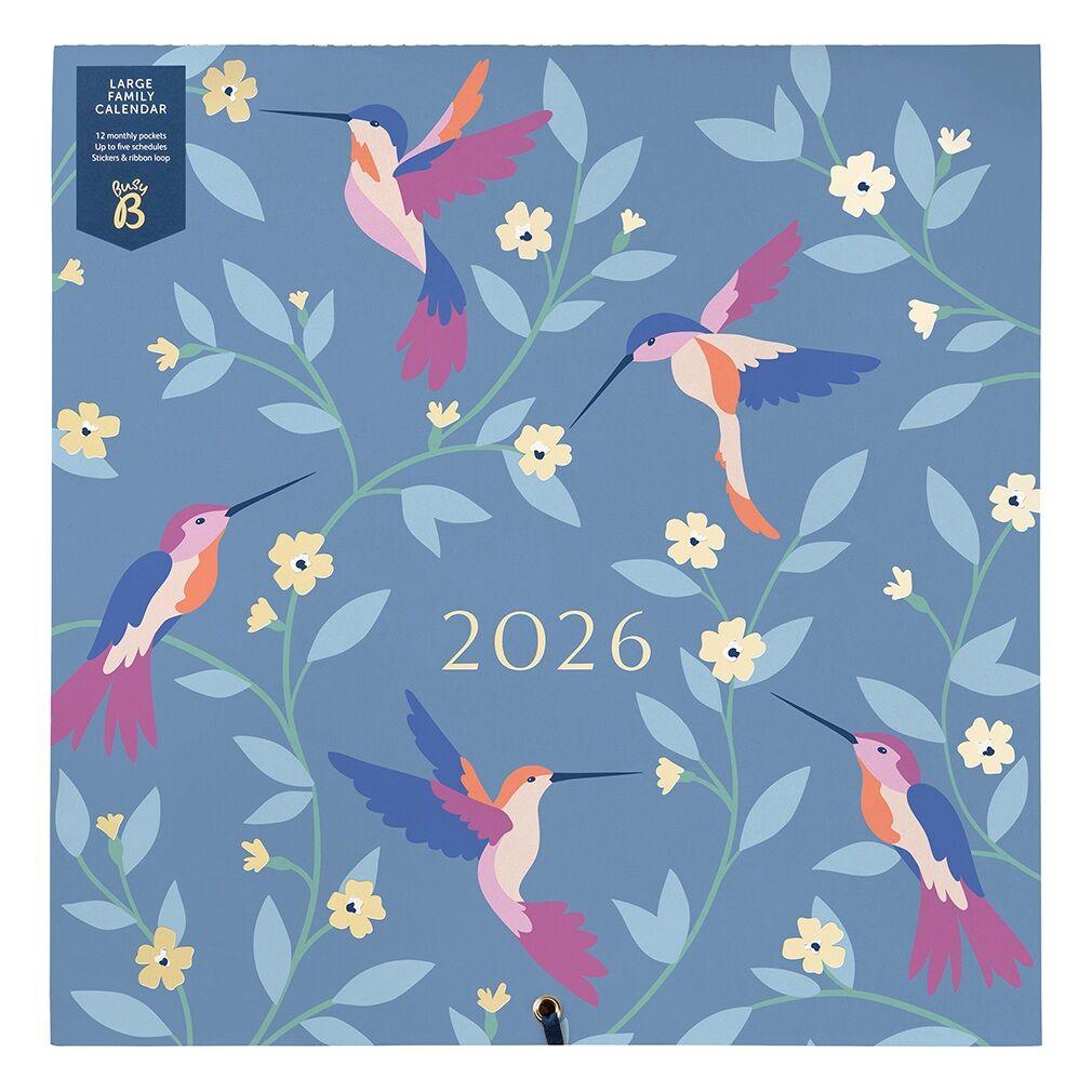 Busy B 2026 Large Family Calendar - Birds