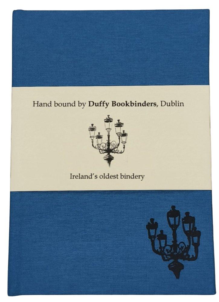 Duffy Bookbinders Mid Blue A6 Five Lamps Notebook