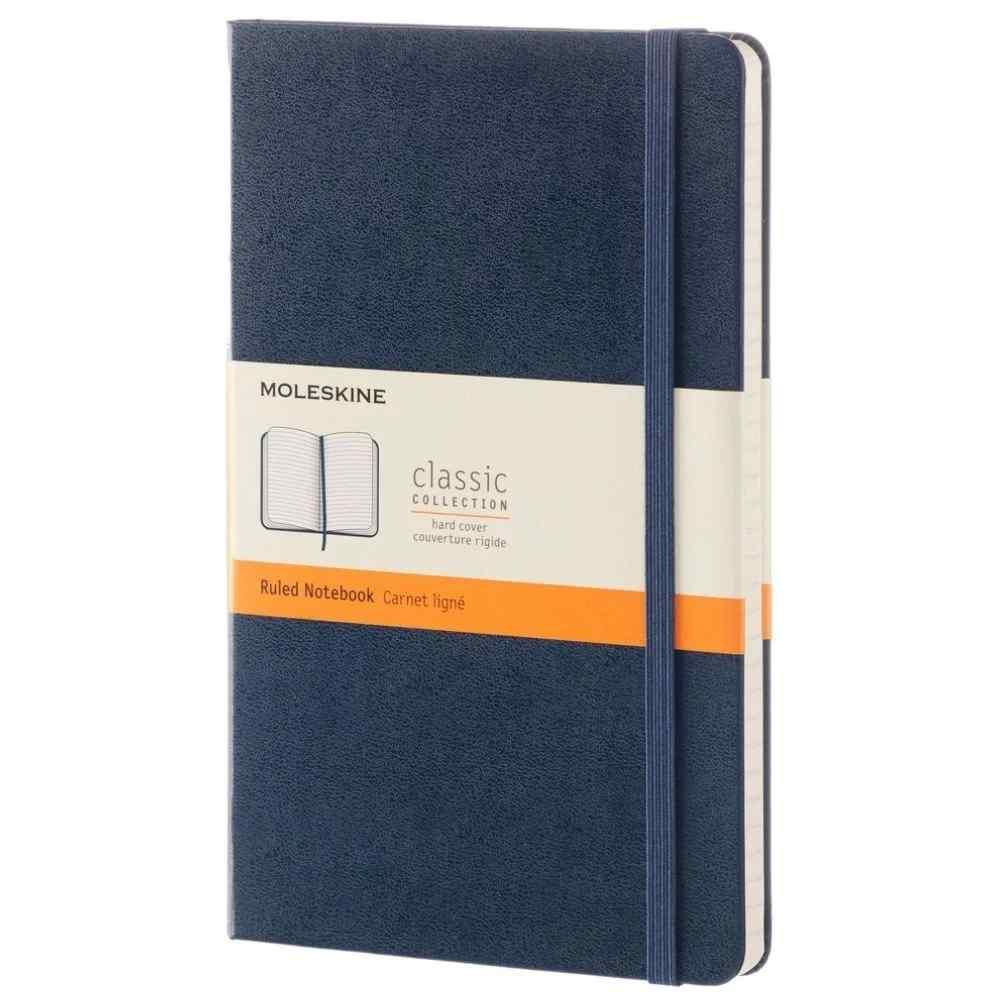 Moleskine Notebook Large Ruled Sapphire Blue Hard Cover